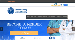 Desktop Screenshot of camdencountymedicalsociety.org